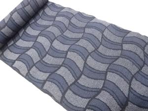 アンティーク　変わり市松模様　着尺反物